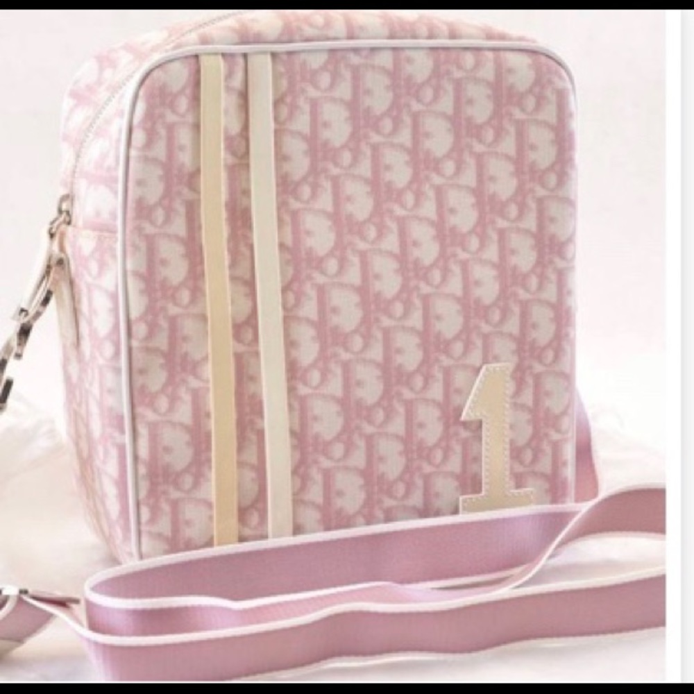 Christian Dior trotter canvas shoulder bag